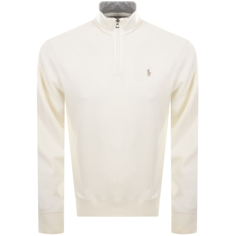 Ralph lauren half zip cream on sale